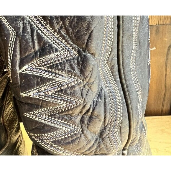 Vtg The SANDERS 1970’s Leather Cowboy Boots Mexico Western Men: 6A Women: 7.5 main image 6
